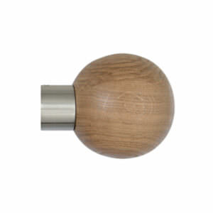 H5016F_OAK Sphere finial for LUNAR 28mm POLE by from Design-JR