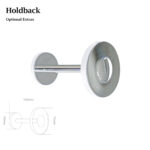 H5000H chrome Holdback for Lunar Curtain Poles Design JR