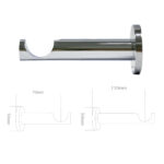 BRACKET chrome for 35mm pole