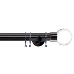 Strand acrylic Black Nickel pole with acrylic ball finials 