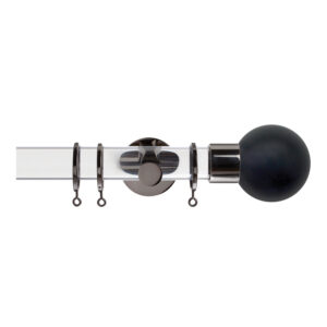 Charcoal Painted ball finials H6047F Acrylic Pole Black Nicke