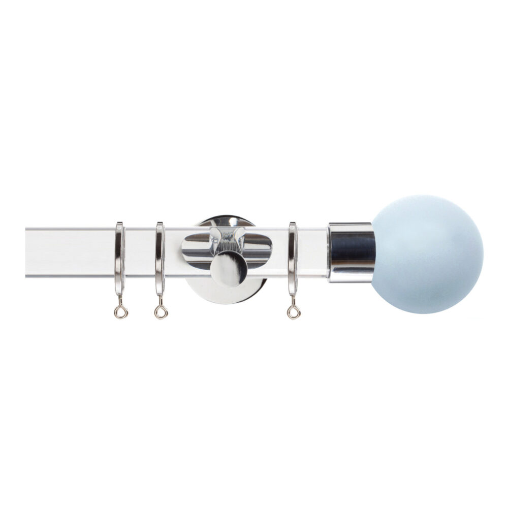 H6047F SKY CHR Acrylic Pole Jones Curtain Poles