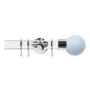 H6047F SKY CHR Acrylic Pole Jones Curtain Poles