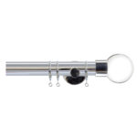 H6236F CHR on Chrome PoleJones Curtain Poles