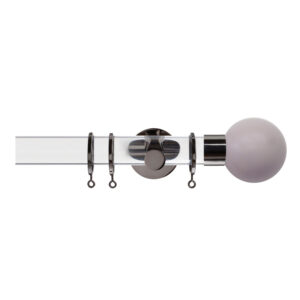 Heather Painted ball finials H6047F Acrylic Pole Black Nicke