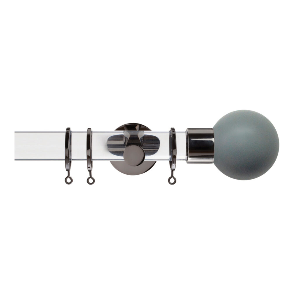 Lead Painted ball finials H6047F Acrylic Pole Black Nicke