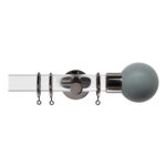 Lead Painted ball finials H6047F Acrylic Pole Black Nicke