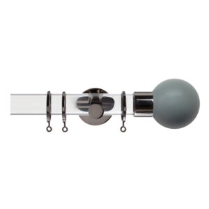 Lead Painted ball finials H6047F Acrylic Pole Black Nicke