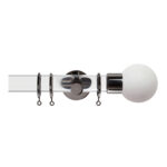 Painted ball finials H6047F Acrylic Pole Black Nickel