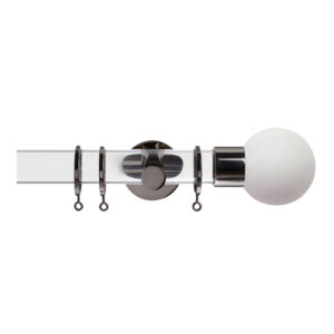 Painted ball finials H6047F Acrylic Pole Black Nickel