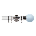 Sky Painted ball finials H6047F Acrylic Pole Black Nicke