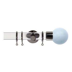 Sky Painted ball finials H6047F Acrylic Pole Black Nicke