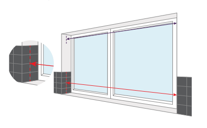partly tiled recess partly tiled recess