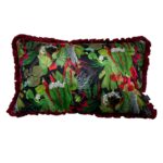 tropical nights rectangular cushion with ruffle 1