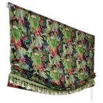 velvet relaxed roman blind tropical print 1