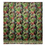 velvet tropical blind with tassels 1