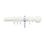 H4100F COT Ball Finial With Chrome Brackets