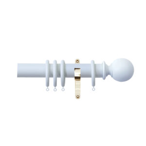 H4100F MIS Ball Finial With Brass Brackets 1