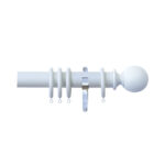 H4100F MIS Ball Finial With Chrome Brackets