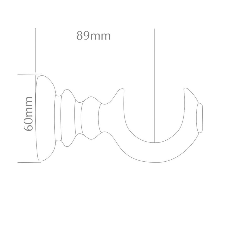 H4140B Wood Bracket dimensions