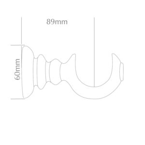 H4140B Wood Bracket dimensions