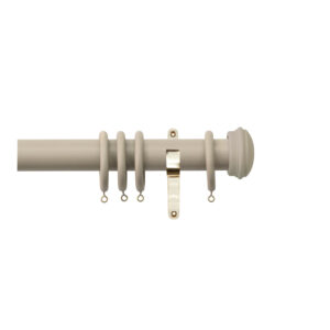 H4140EC Truffle End Cap Finial With Brass Brackets 1