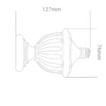 H4141F Fluted Urn Dimensions