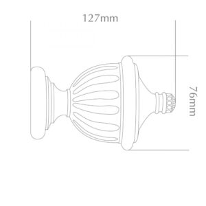 H4141F Fluted Urn Dimensions