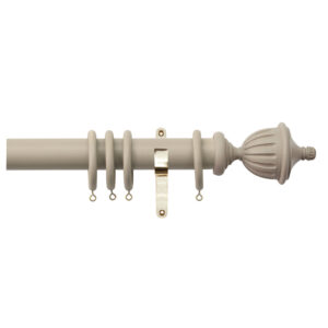 H4141F TRU Fluted Urn Finial With Brass Brackets 1 1