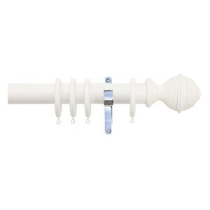 H4142F COT Woven Rope Finial With Chrome Brackets 1