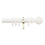 H4142F Cotton Woven Rope Finial With Brass Brackets