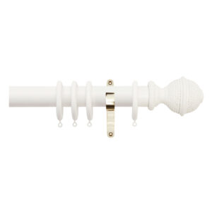 H4142F Cotton Woven Rope Finial With Brass Brackets