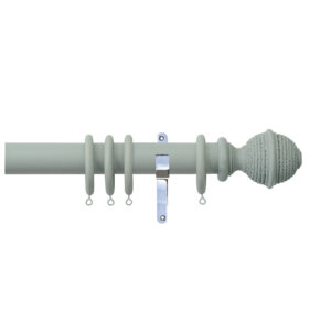 H4142F HAZ Woven Rope Finial With Chrome Brackets 1