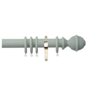 H4142F Haze Woven Rope Finial With Brass Brackets