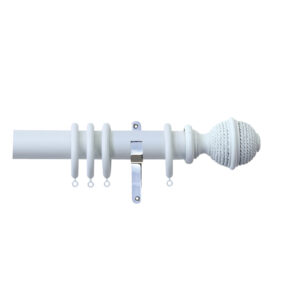 H4142F MIS Woven Rope Finial With Chrome Brackets 1