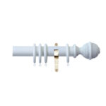 H4142F Mist Woven Rope Finial With Brass Brackets