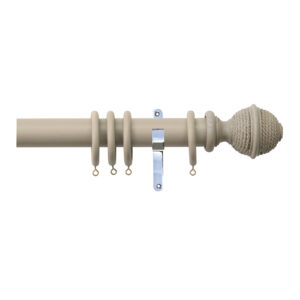 H4142F TRU Woven Rope Finial With Chrome Brackets 1