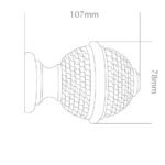 H4142F Woven Rope Finial Dimensions 1