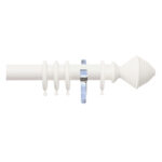H4143F Cotton Hive Finials With Chrome Brackets