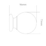 H4144F Ball Finial Dimensions