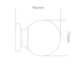 H4144F Ball Finial Dimensions