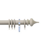 H4145F Truffle Minaret Finial With Chrome Bracket 1