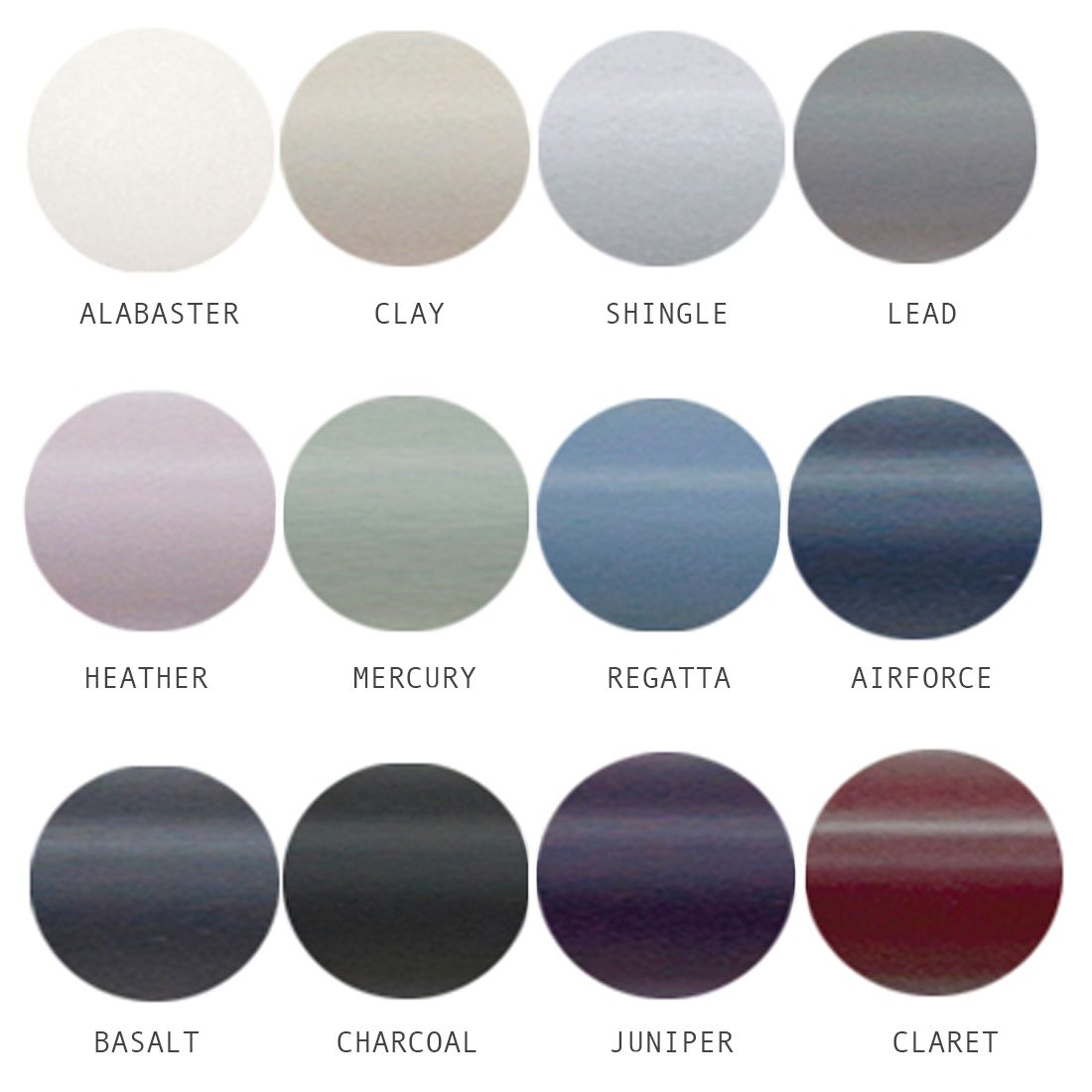 estate pole collection colour chart