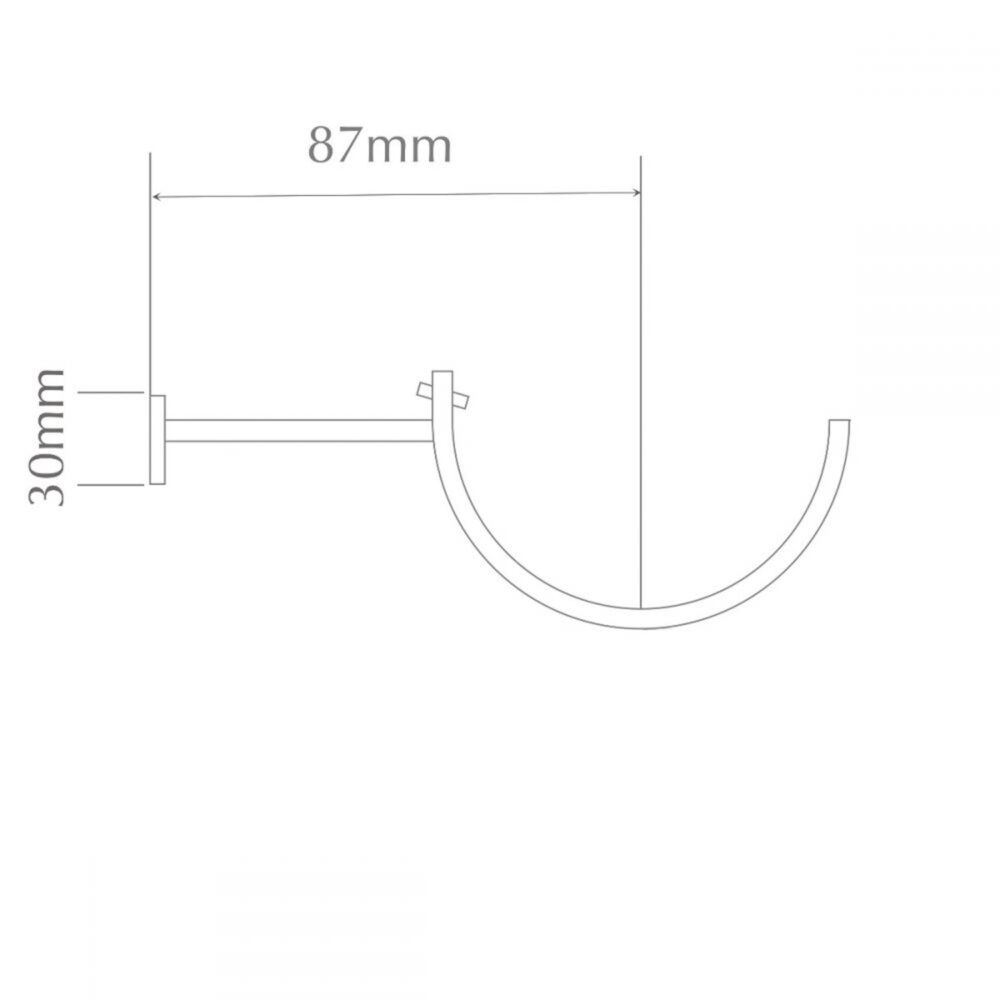 H3023CB Metal Centre Bracket Dimensions 1
