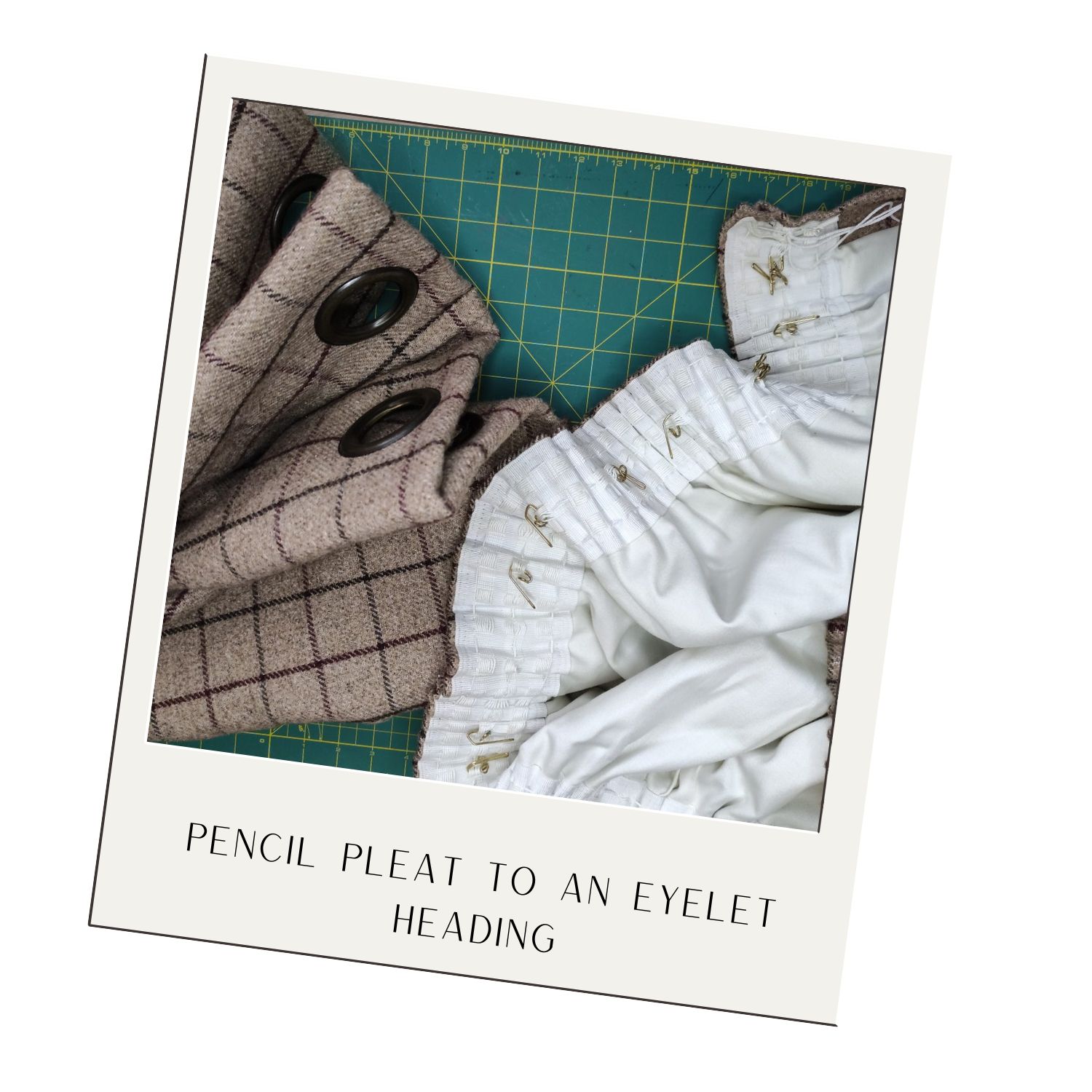 Pencil Pleat Curtains Converted to Eyelet Heading – Black Onyx 40mm Rings Curtain heading alteration from pencil pleat to 40mm black eyelets – custom curtain conversion