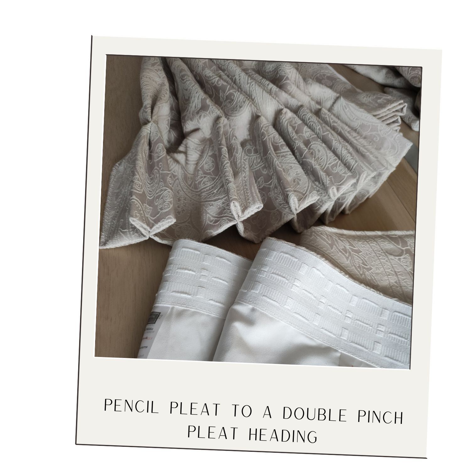 Pencil Pleat to Double Pinch Pleat Curtain Heading – Design-JR Curtain heading change from pencil pleat to double pinch pleat – bespoke alteration service