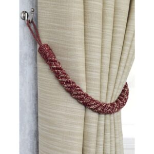 Laura Ashley Felton Rope Tieback Cranberry 1