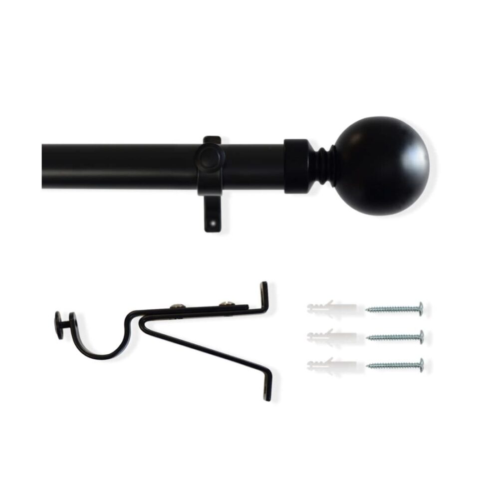 Laura Ashley 28mm Ball End Eyelet Pole Black 1 1