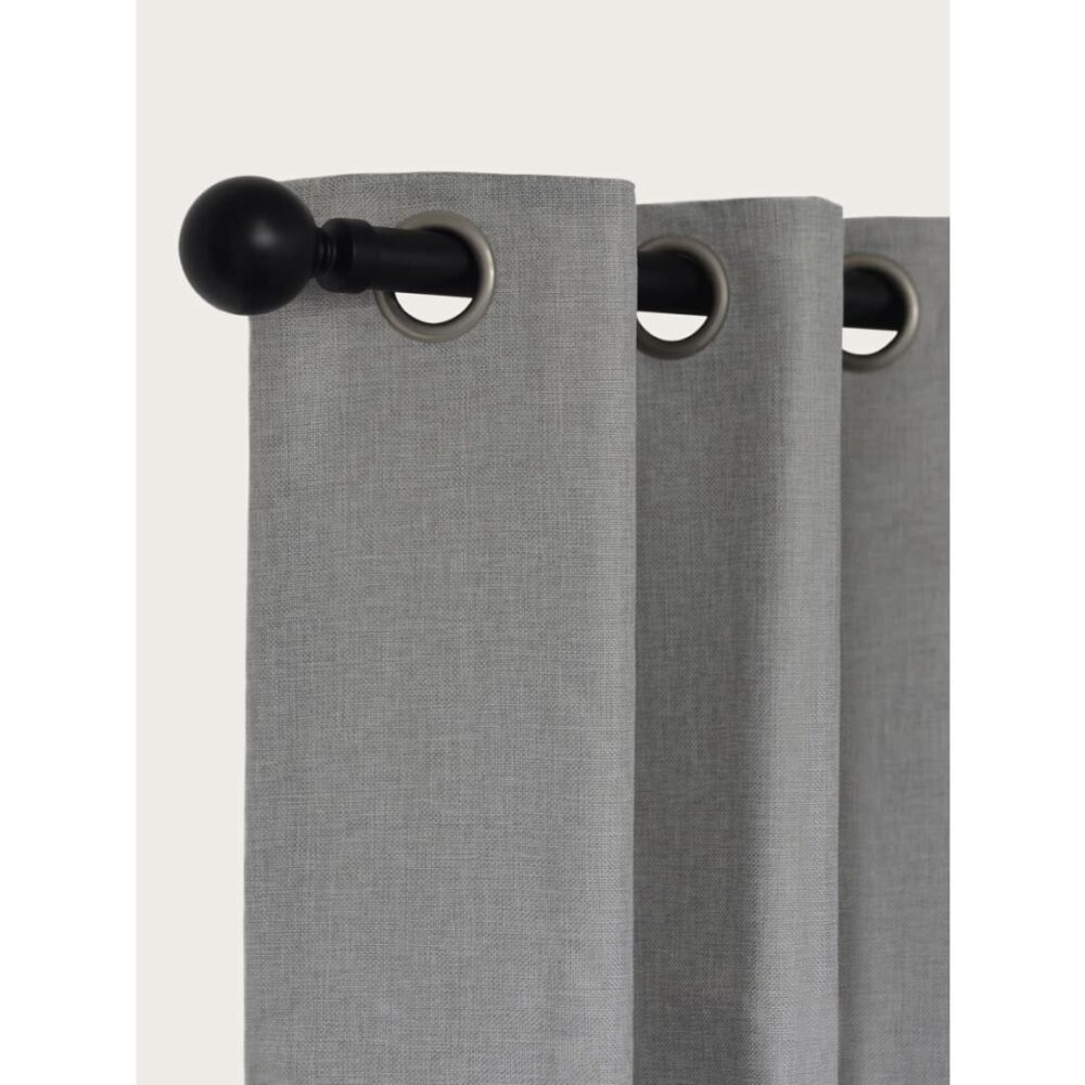 Laura Ashley 28mm Ball End Eyelet Pole Black 2 1