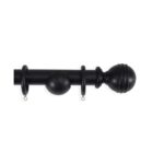 Laura Ashley 35mm Ribbed Ball Pole Black 3